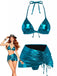 1970er Solide Halter Metallisch Bikini Set
