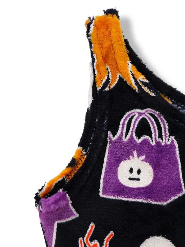 1970er Halloween Flanell Graffiti Glow-in-the-Dark Pyjama