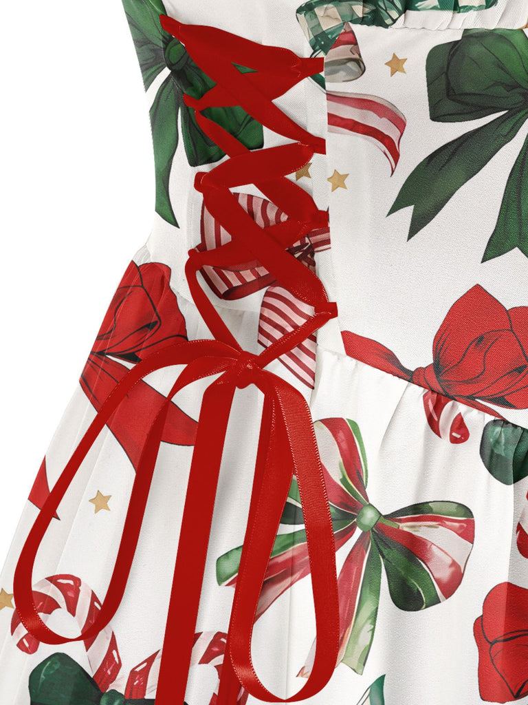 1950er Weihnachten Ornament Schnürung Kleid