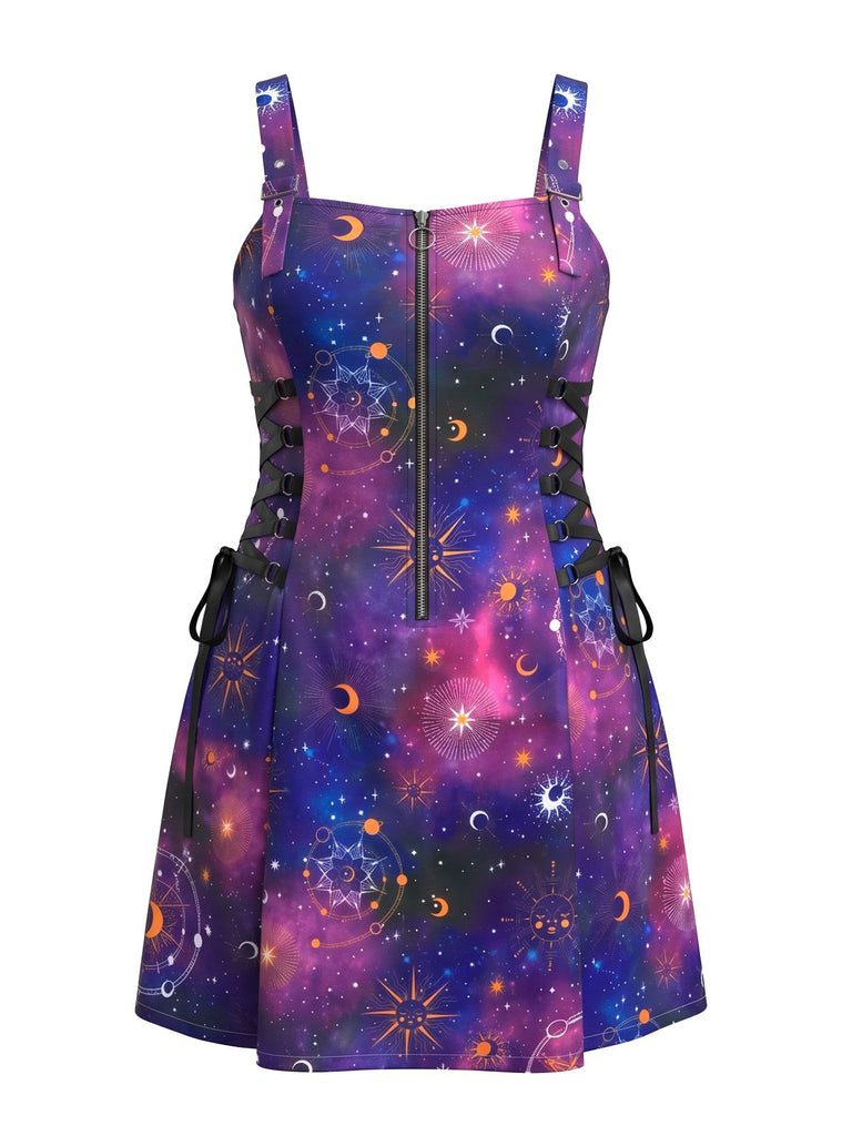 [Übergröße] 80er Kleid mit Träger und Schnürung