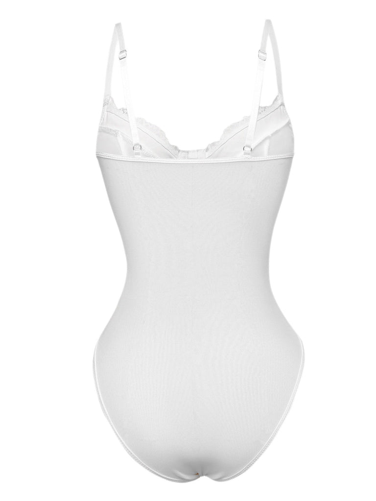 1960er Spitze Spaghetti Träger Korsett Bodysuit