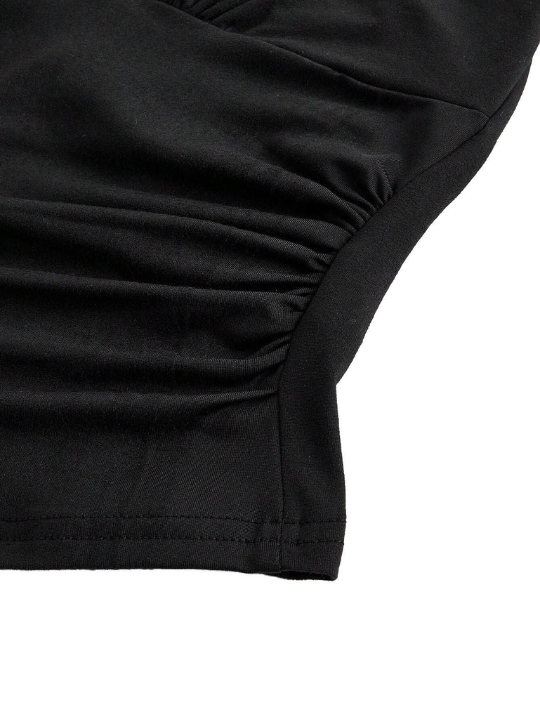 1980er Leopard Muster Halter Wickel Top