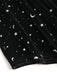 [Übergröße] Schwarz 1960er Stern V-Ausschnitt Samt Kleid