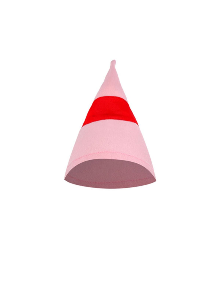 Rosa 1950er Weihnachten Elf Plüsch-Gekantet Kleid Set