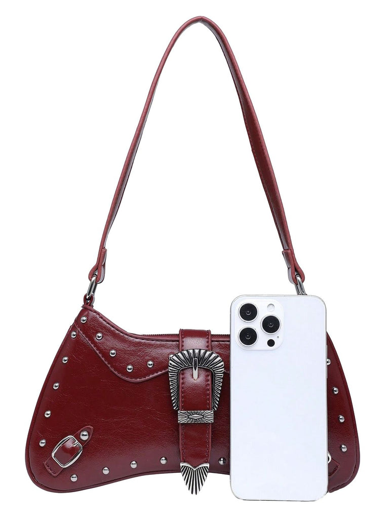 Burgunder Sattel Punk Vintage Tasche