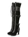 Vintage Bogen Schnürung Lange Stiefel mit hohem Absatz