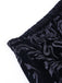 Schwarz 1980er Punk Rebe Drucken Samt Bootcut Hose