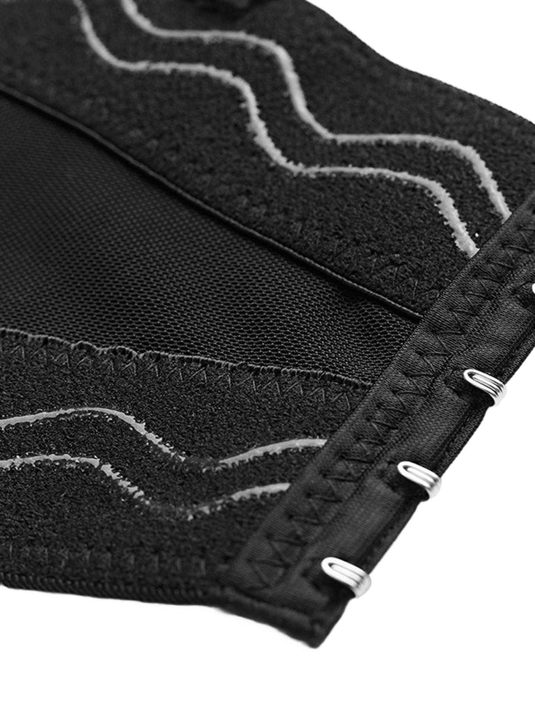 Schwarz 1970er Strassstein Spinnennetz Crop Top