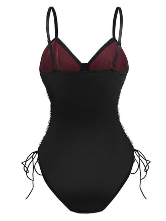 1970er Spitze Spinnennetz Punk Unterwäscheslip mit Bügel