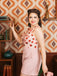 STRAWBERRY PINK PATCHWORK SPITZEN STRAMPLER