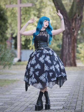HALLOWEEN GOTHIC STEAMPUNK SPITZENKLEID