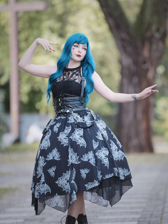 HALLOWEEN GOTHIC STEAMPUNK SPITZENKLEID