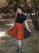 1950ER HALLOWEEN PATCHWORK KLEID MIT TRÄGERN & CAPE