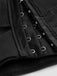 Schwarz 1970er Strassstein Spinnennetz Crop Top