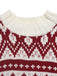 Rot & Weiß 1950er Weihnachten Fair Isle Stricken Pullover