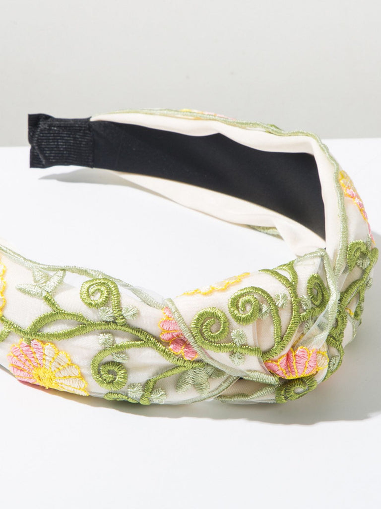 Retro Boho Bestickt Blumen Stirnband