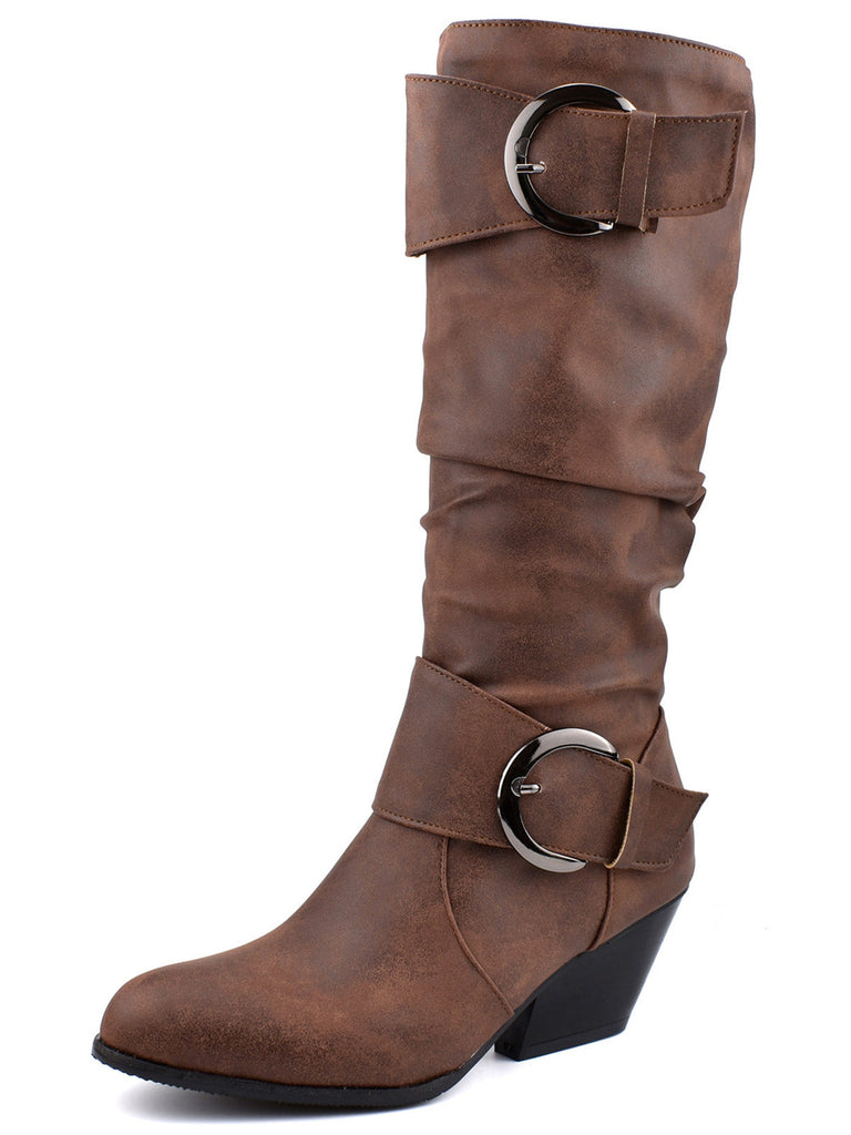 Vintage Schnallen Western-Stil Cowboy Stiefel