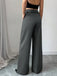 1960er Solide Hohe Taille Weites Bein Hose