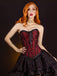 2PCS 1970er Steampunk Spitze Korsett & High-Low Rock
