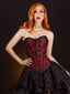 2PCS 1970er Steampunk Spitze Korsett & High-Low Rock