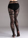 Halloween Gothic Spitze Blumen Muster Transparente Strumpfhosen