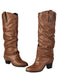 Vintage Genietet Schnalle Wadenmitte Stiefel