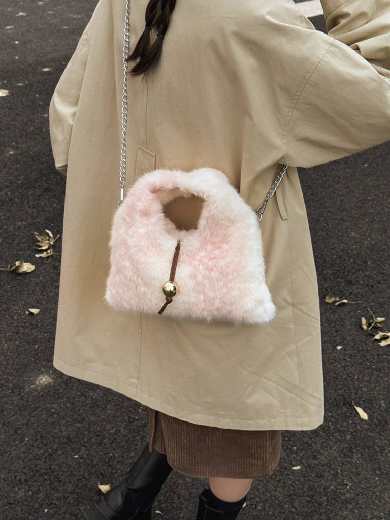 Retro Ren Stil Bell Kunstpelz Tasche