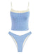 1950er Kariert Spitze Besatz Tankini Set