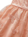 1930er Schmetterling Blumen Netz Bestickt Maxi Kleid