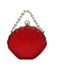 Vintage 3D-Muschel Transparent Perlenkette Tasche