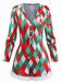 1970er Diamantgitter Weihnachten Plüschsaum Romper