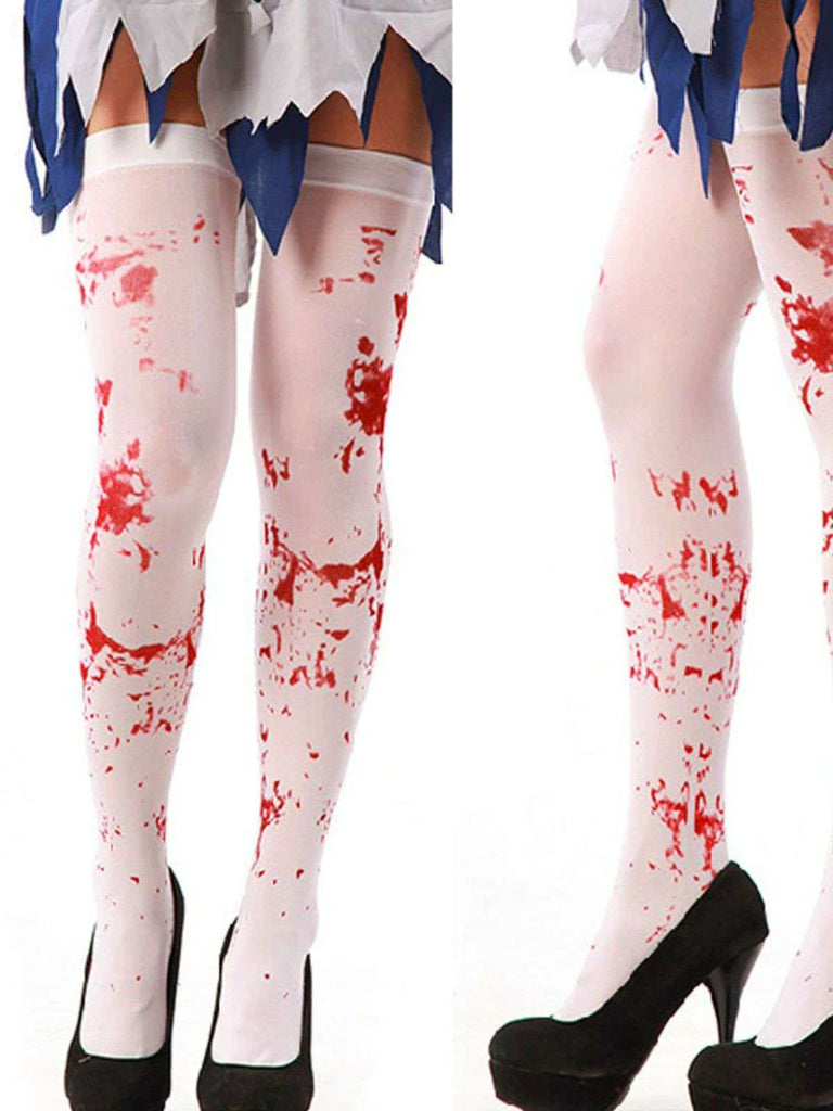 Halloween Gothic Blut Over-Knee Socken
