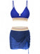 1940er Chevron Netz Patchwork Tankini Set