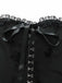 1970er Gothic Trägerlos Dunkle Braut Netz Korsett Kleid