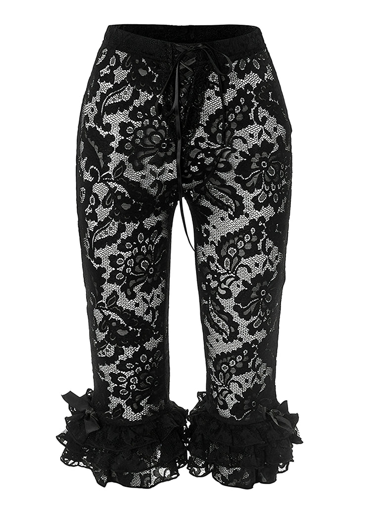 1950er Retro Spitze Rüschen Kurze Hosen