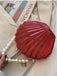Vintage 3D-Muschel Transparent Perlenkette Tasche