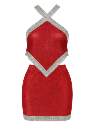 2PCS 1980er Metallisch Kreuzhals Top & Rock