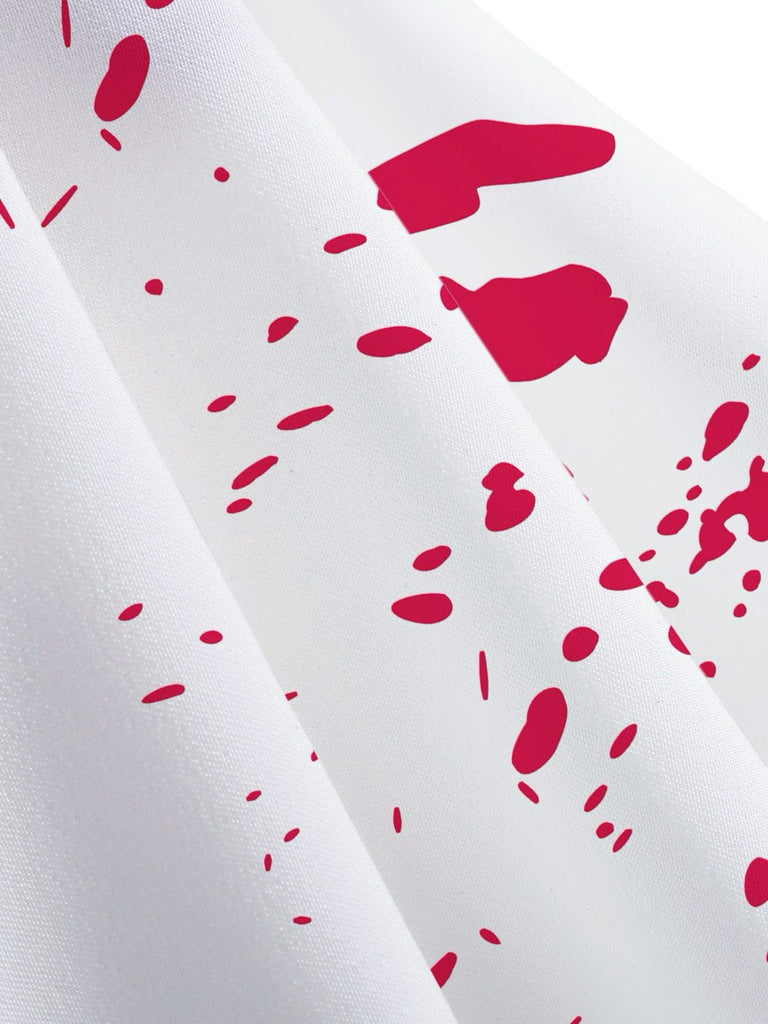 1950er Halloween Blutspritzer-Graffiti Slip Kleid