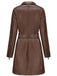 1960er Revers Gürtel Lang Leder Mantel