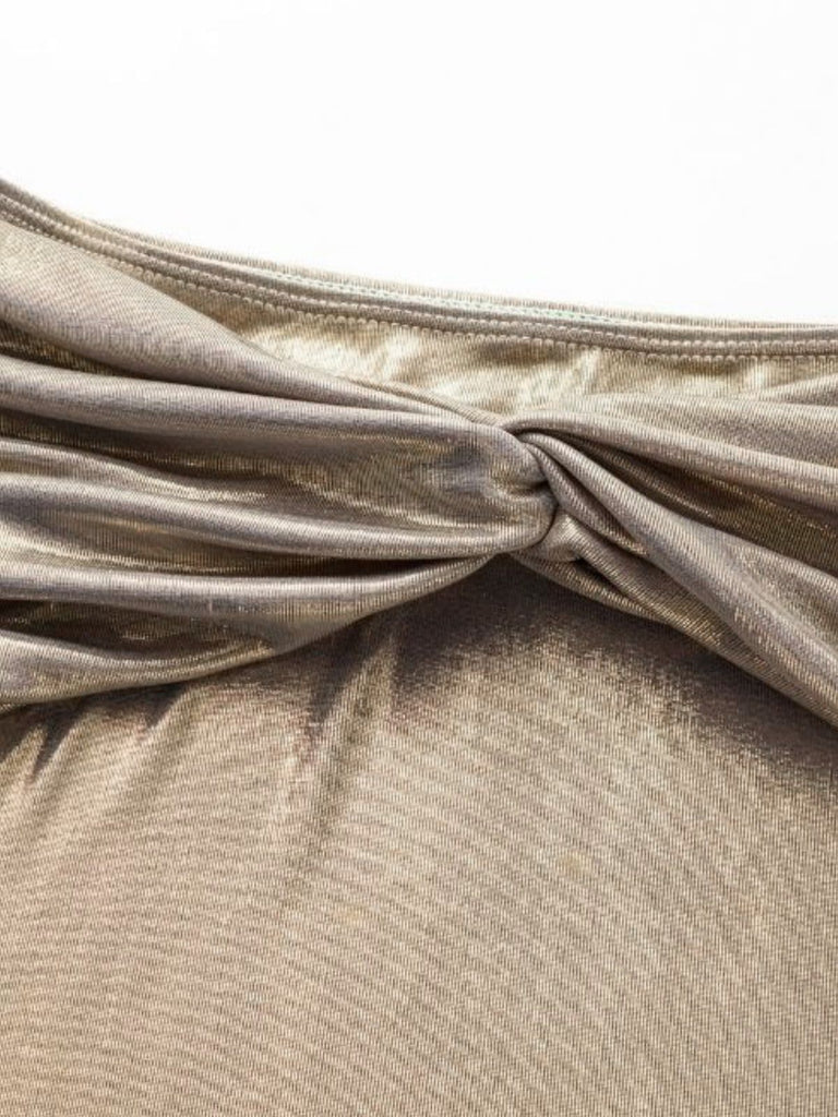 [Vorverkauf] 5PCS Gold 1980er Verziert Metallisch Ägyptisch-Inspiriert Bikini Set