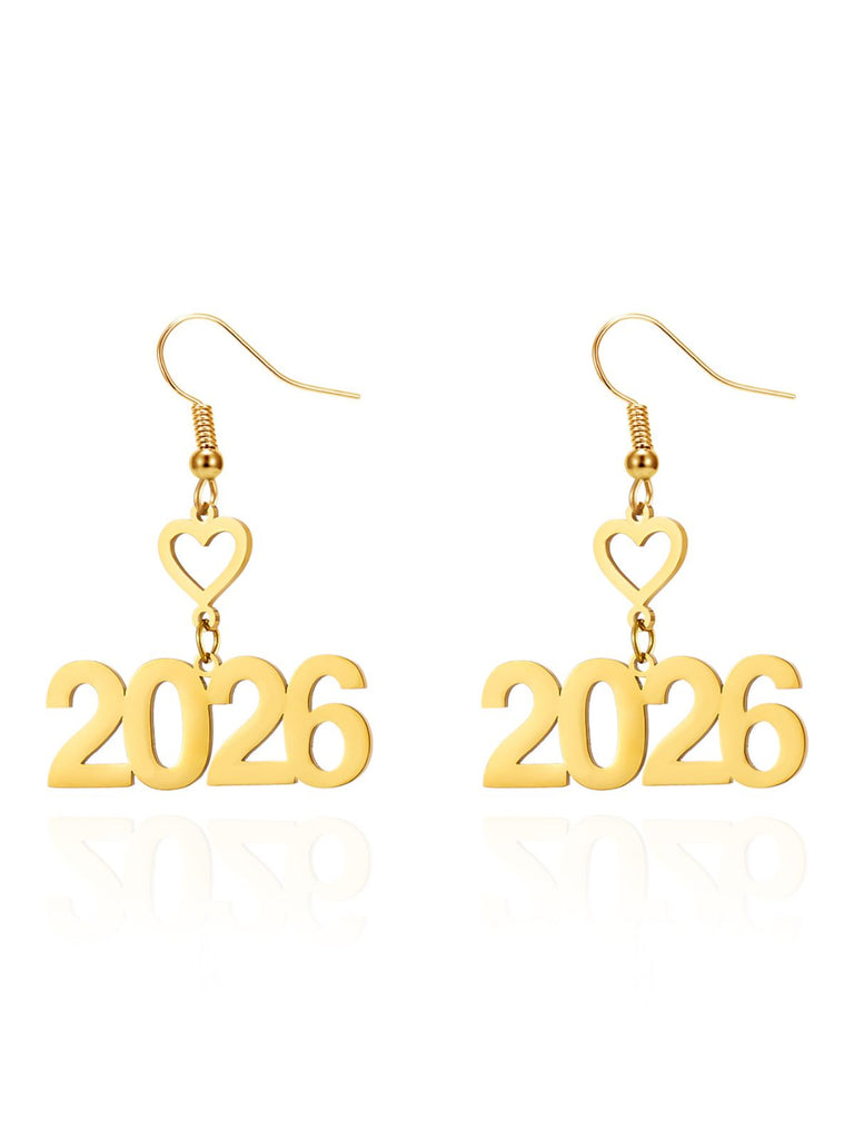 Gold 2026 Ausgehöhlt Legierung Tropfen Ohrringe