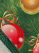 1950er Weihnachtsmann Schneeflocke U-Kragen Swing Kleid
