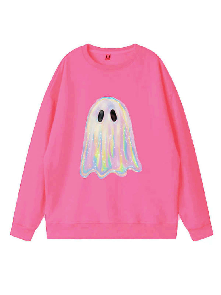 Vintage 1980er Halloween Geist Kürbis Sweatshirt