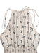 Beige 50er Ärmelloses Romper mit Neckholder und Schleife