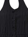 Schwarzer 50er Ärmelloses Jumpsuit mit Neckholder und Knopf