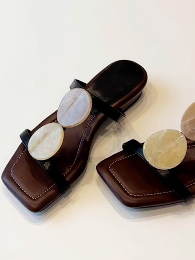 Vintage Sandalen mit Blockabsatz und Zehen