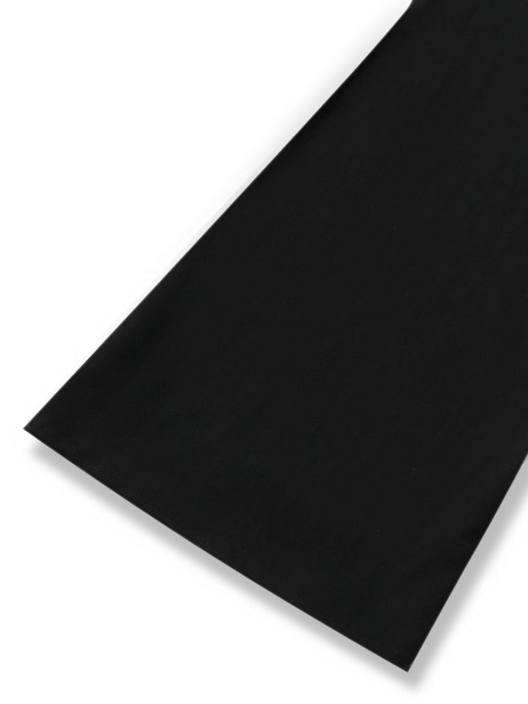 Schwarzer Jumpsuit im Colorblock-Stil der 1950er Jahre