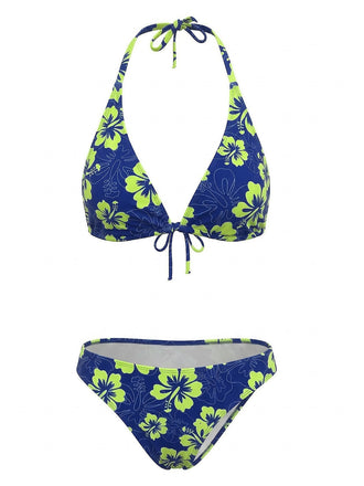 Tropischer Bikini mit Blumenmuster aus den 1960er Jahren – Vintage-Mode, Retro-Stil