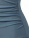 Blauer 30er Badeanzug mit Hohe Taille und Streifen