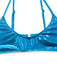 Blauer Bikini mit hohem Bund im Stil der 1950er Jahre – Vintage-Mode, Retro-Stil